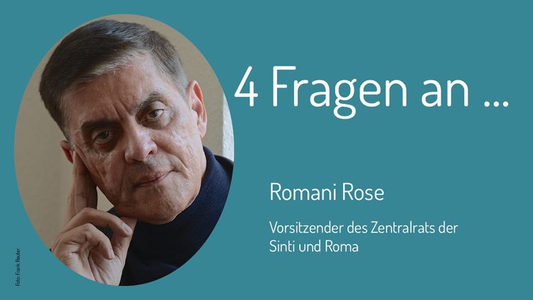 Romani Rose vom Zentralrat der Deutschen Sinti und Roma erklärt sein Verständnis von Zivilcourage und Demokratie