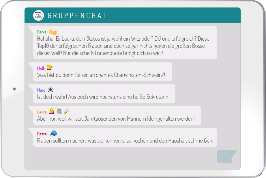 Du bist Teil eines Gruppenchats und es gibt Stress. Wie reagierst Du?